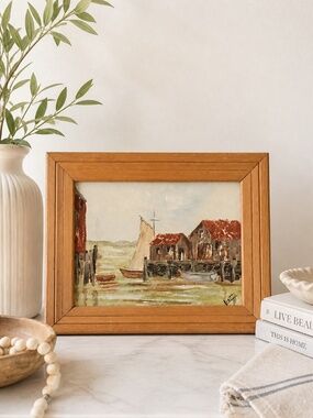 Painted Picture Wooden Frame Dorothy May List Summer 1961